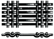 ক্ষয়রোধী 316l লক ক্রিম্প ওয়্যার মেশ 300 মাইক্রোন 12.8 মিমি হোল হেভি ডিউটি 3